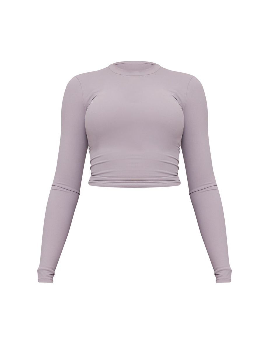 Tall Charcoal Contour Sculpt Long Sleeve T Shirt - 4