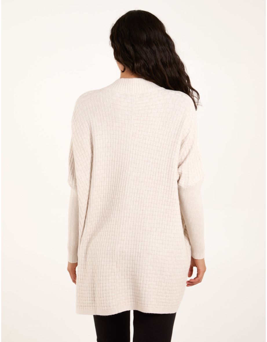 Basket Weave High Neck Jumper - 3