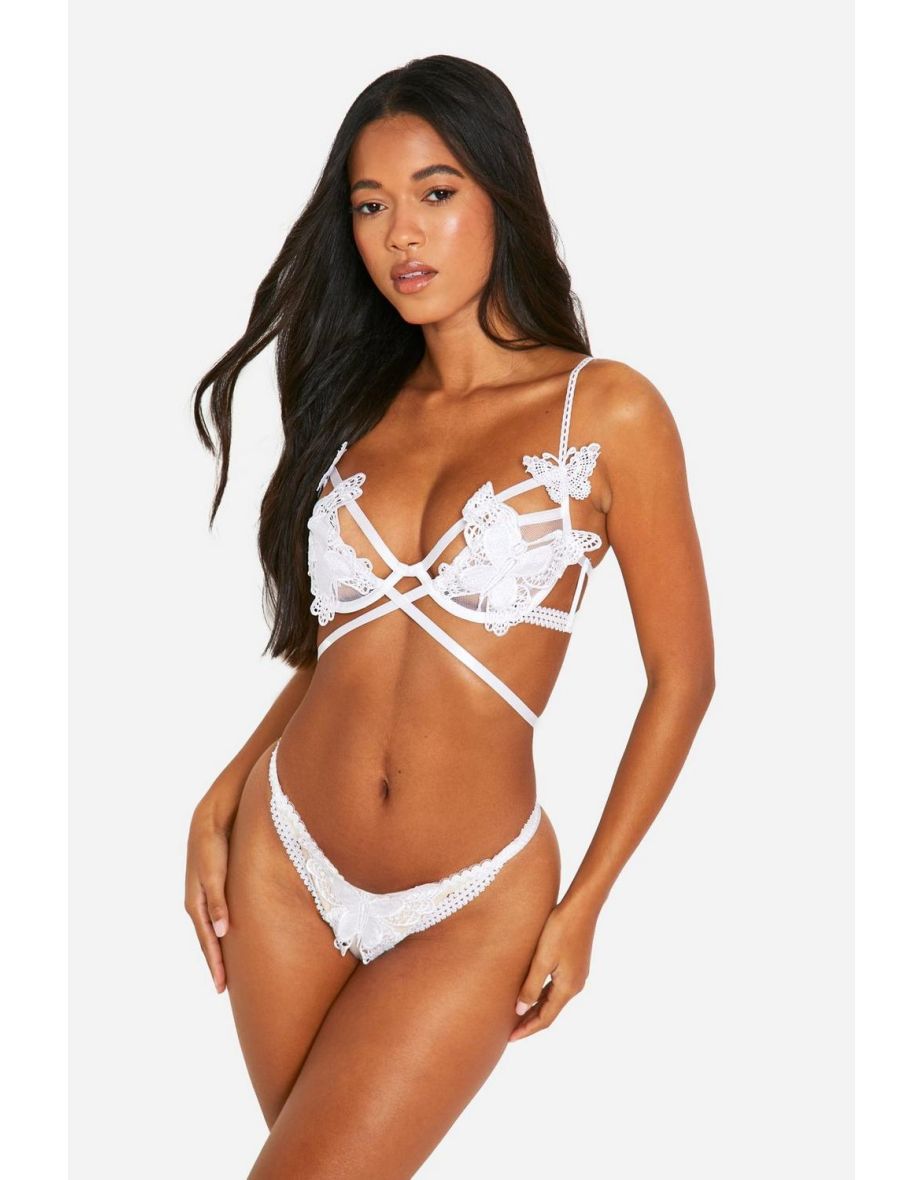 Butterfly Trim Strap Detail Bra