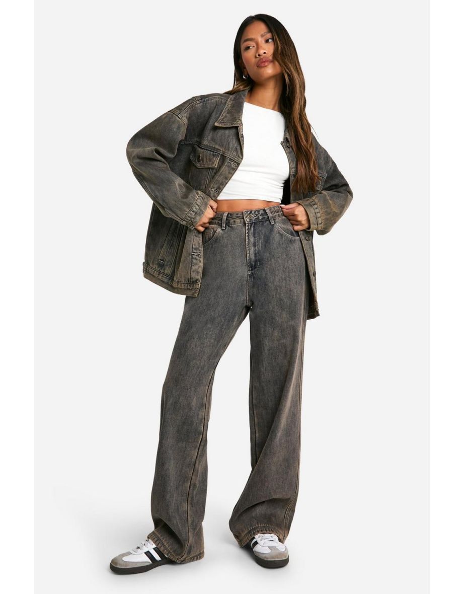 Fleece Lined Jeans - brown