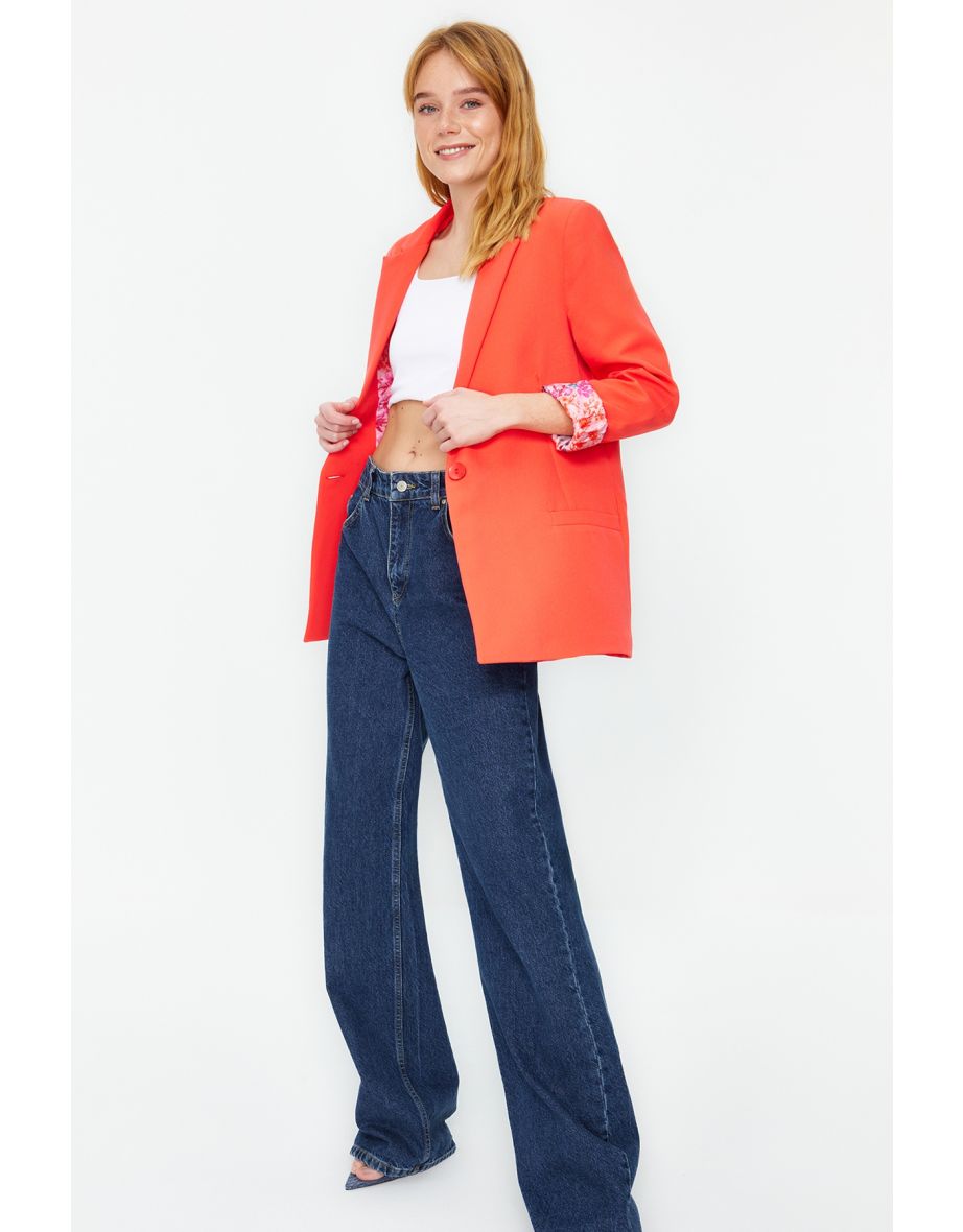 Pomegranate Blossom Blazer Jacket