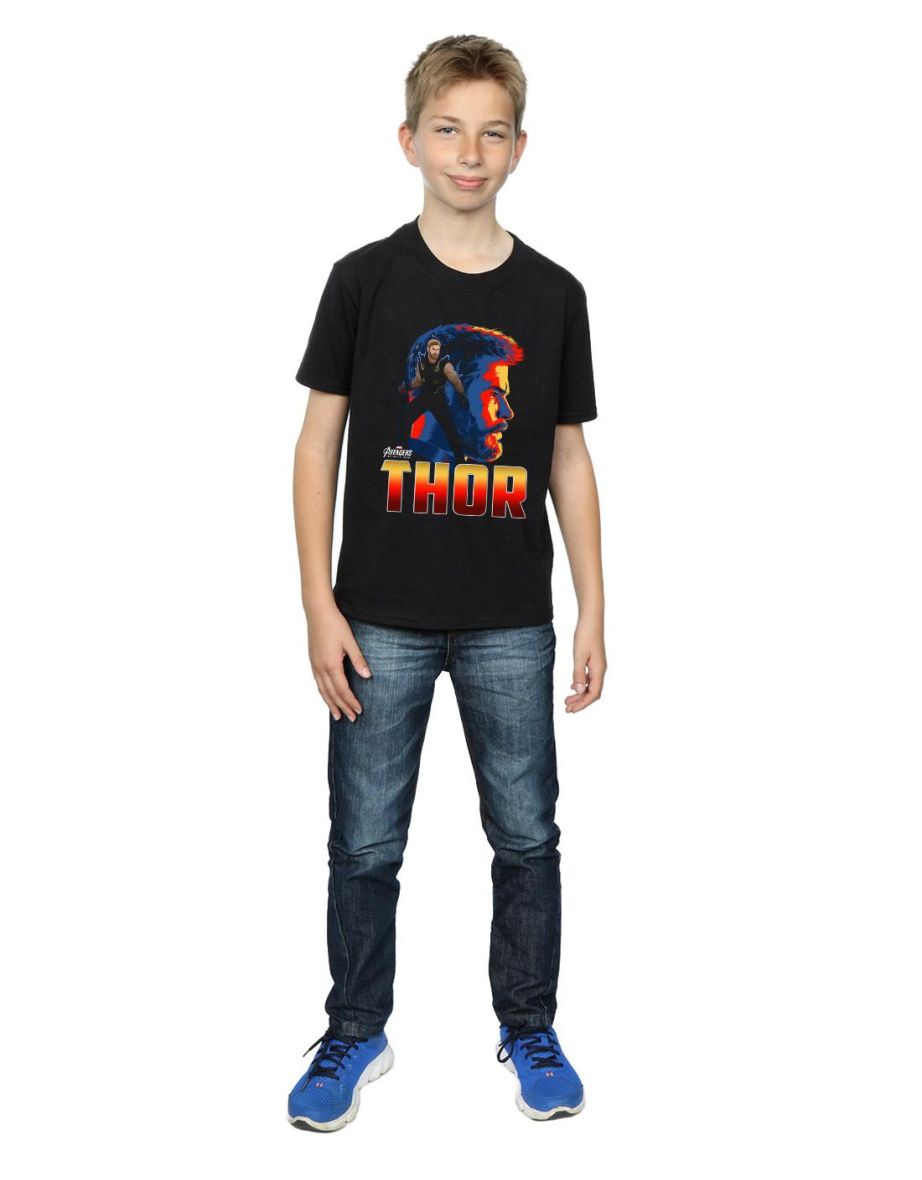 Avengers Infinity War Boys Thor Character T-Shirt - Black - 3