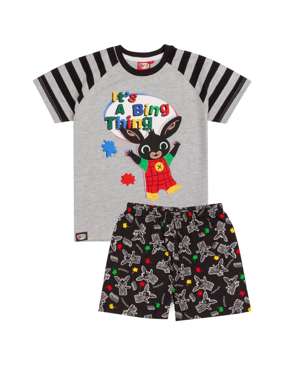 Bing Bunny Boys Its A Bing Thing Short Pyjama Set - Grey/Black