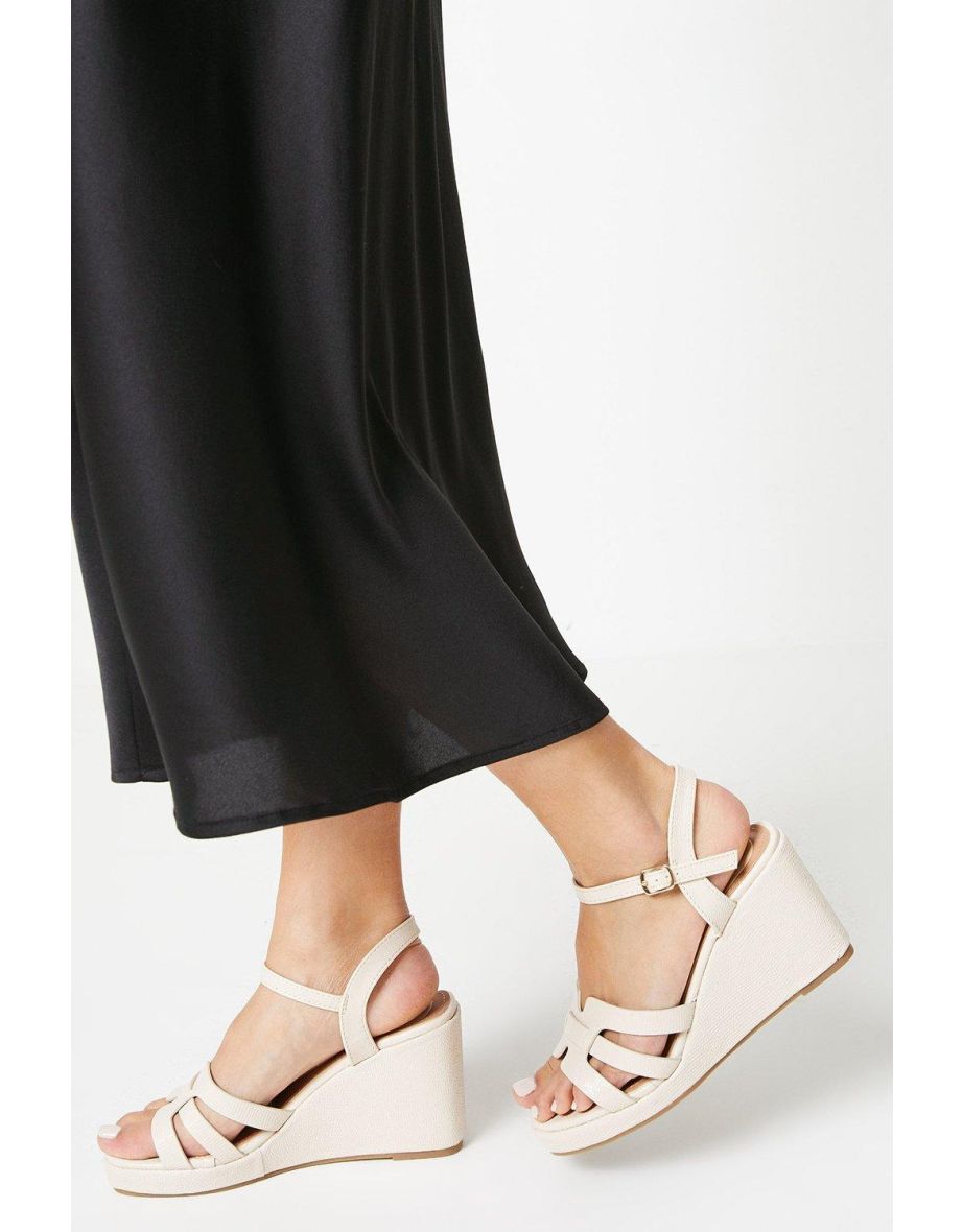 Rennes Covered Wedge High Heel Sandals