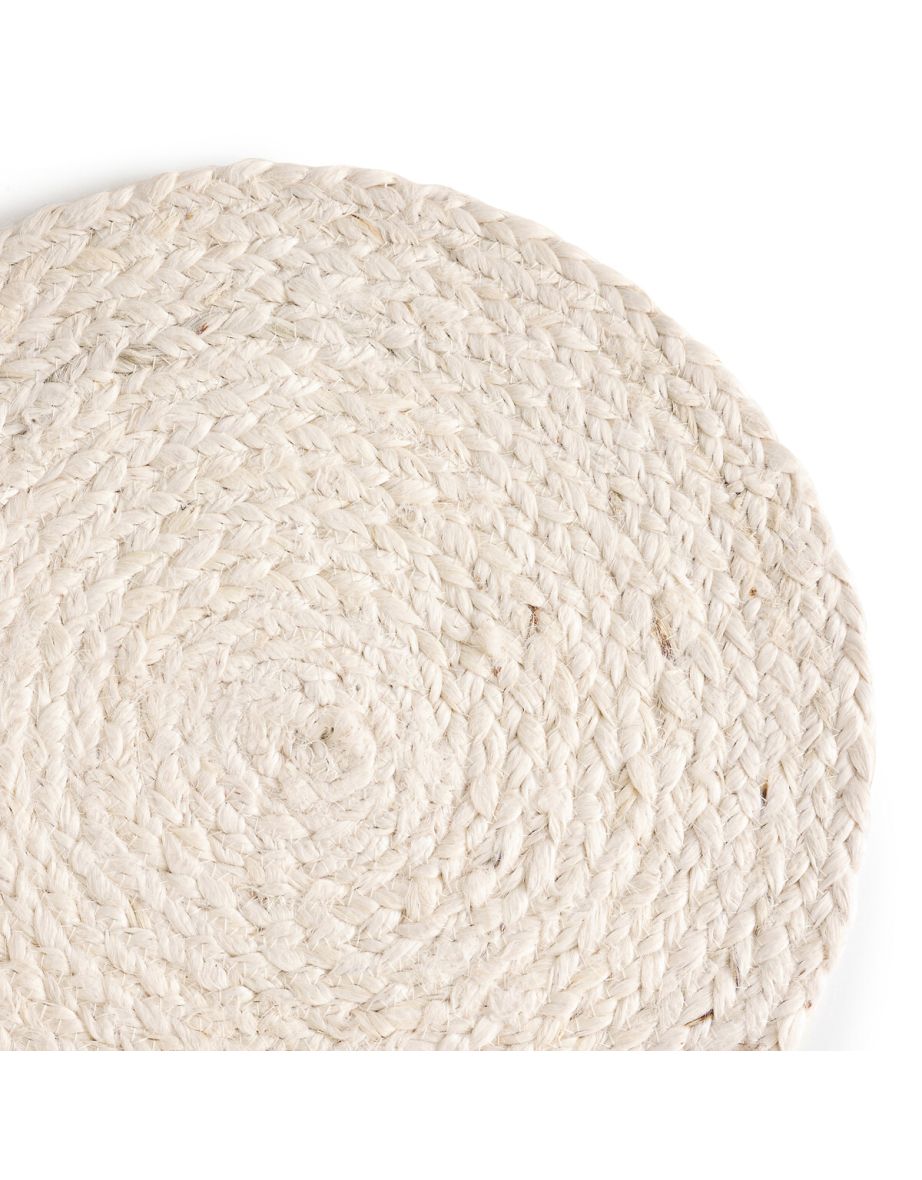Set of 4 Jonna Round Woven Jute Placemats - 2