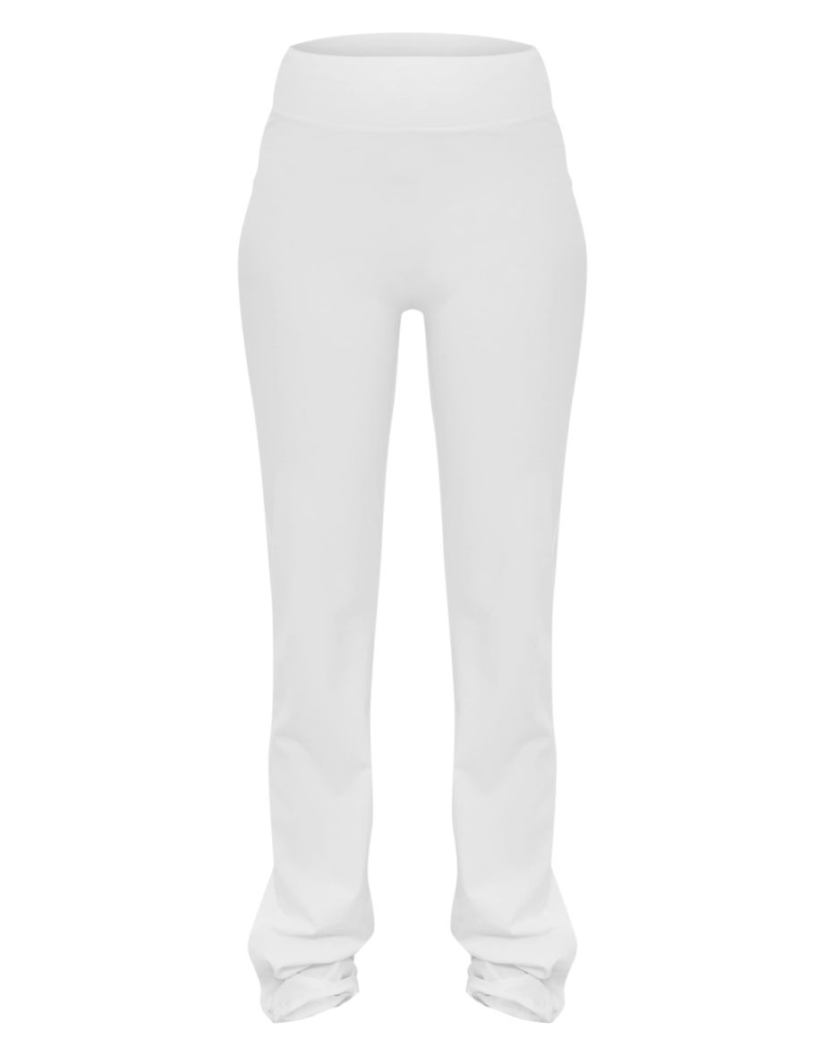 Tall White Contour Sculpt Flare Trousers - 4