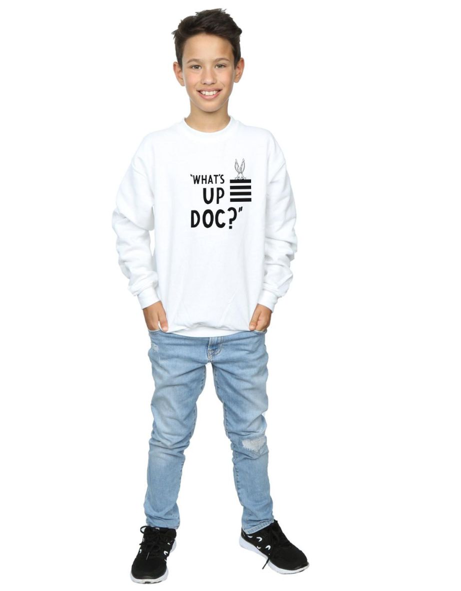 Looney Tunes Boys Bugs Bunny What´s Up Doc Stripes Sweatshirt - White - 3