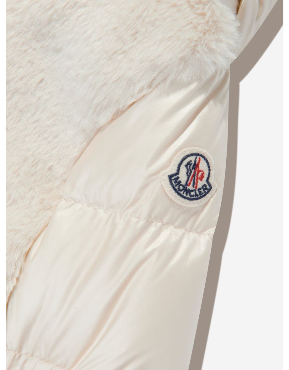 Moncler Enfant Baby Girls Down Teddy Fleece Natas Jacket in Beige - 3