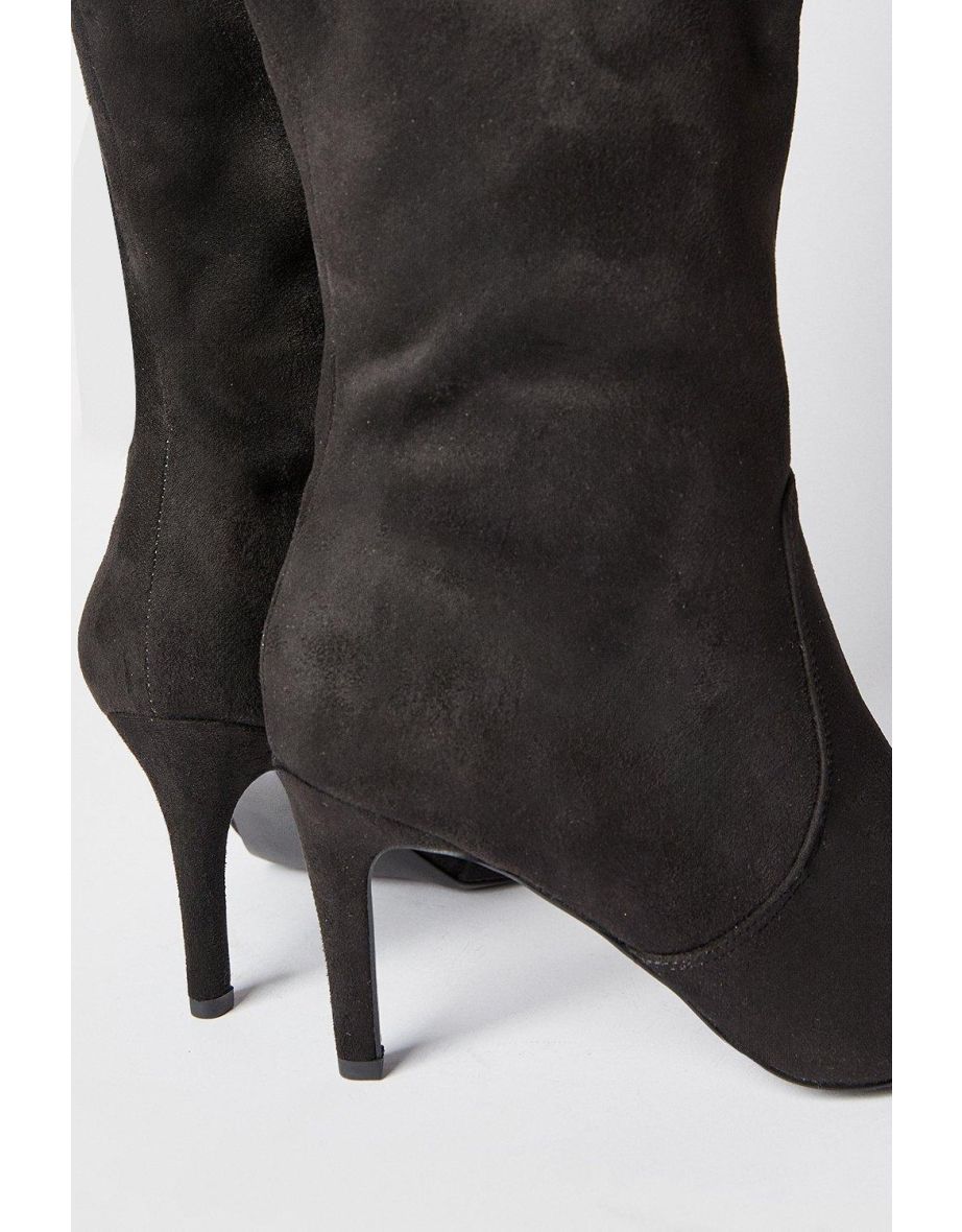 Wide Fit Holland Stiletto Pointed Knee High Boots - 2