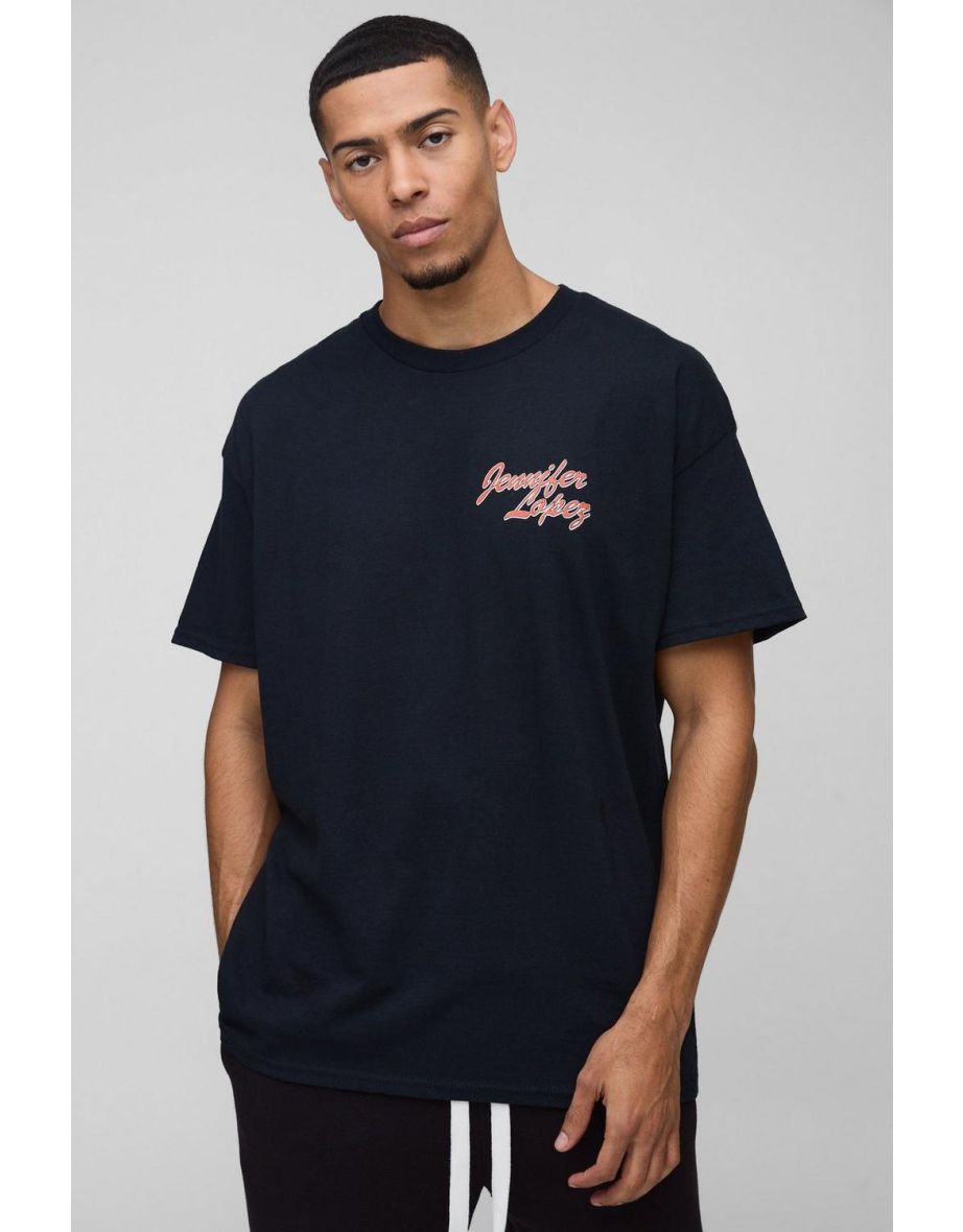 Oversized JLO License Print T-Shirt