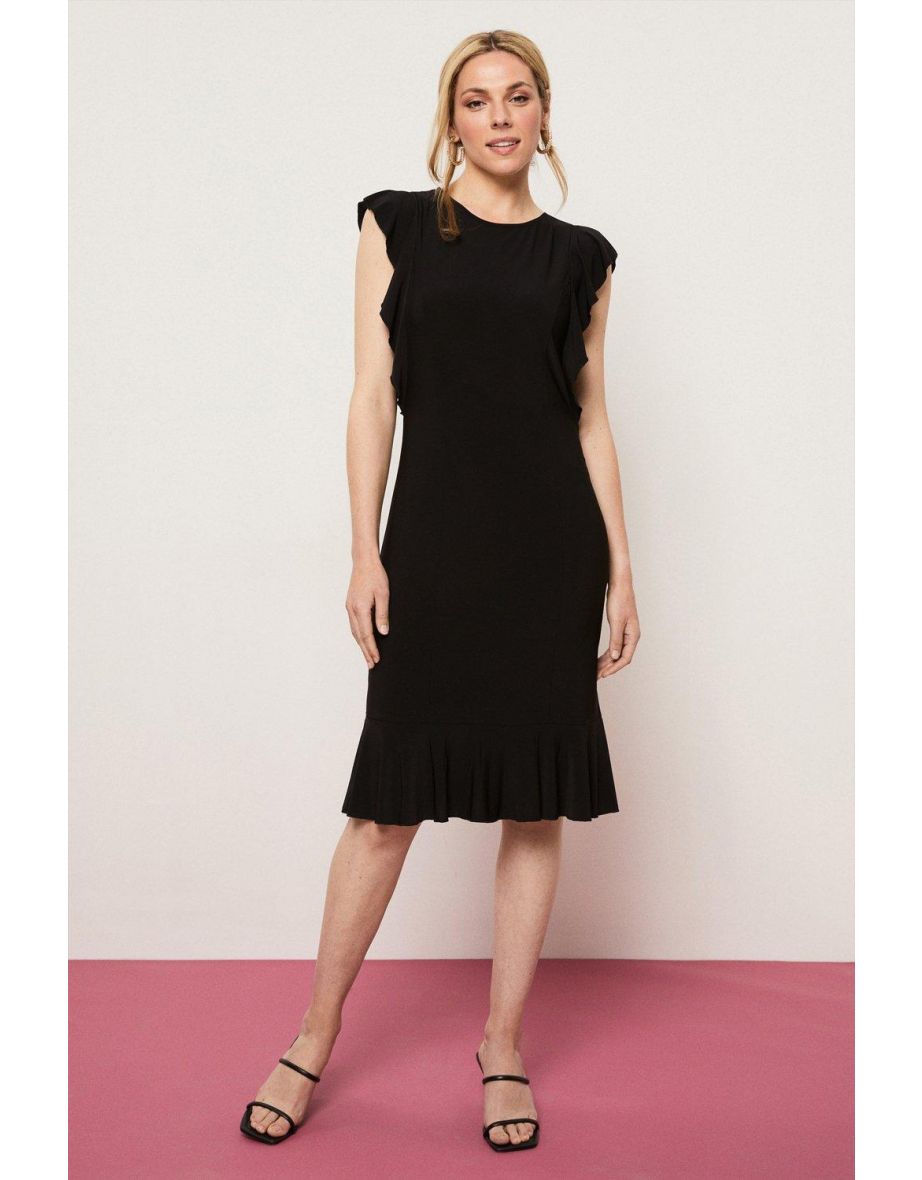 Wallis black ruffle dress fashion