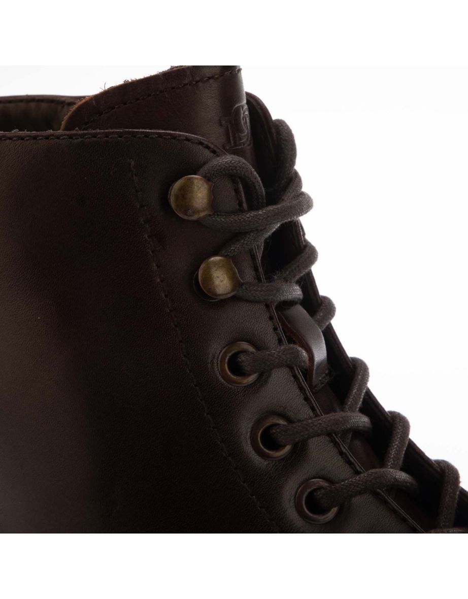 Men's Dune Concepts Flat Ankle Boots in Brown - 6