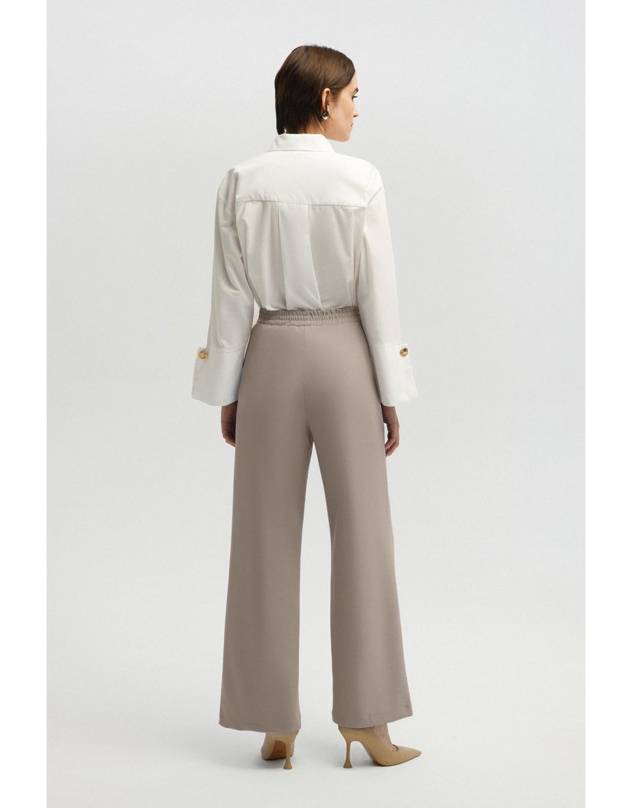 RIBBED CREPE TROUSERS - 5