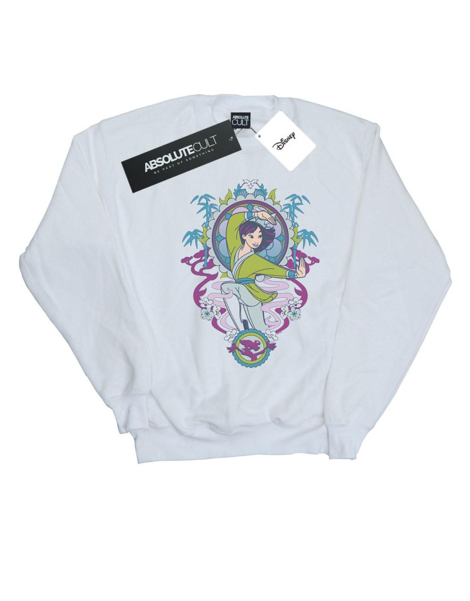 Disney Girls Mulan Ornamental Sweatshirt - White