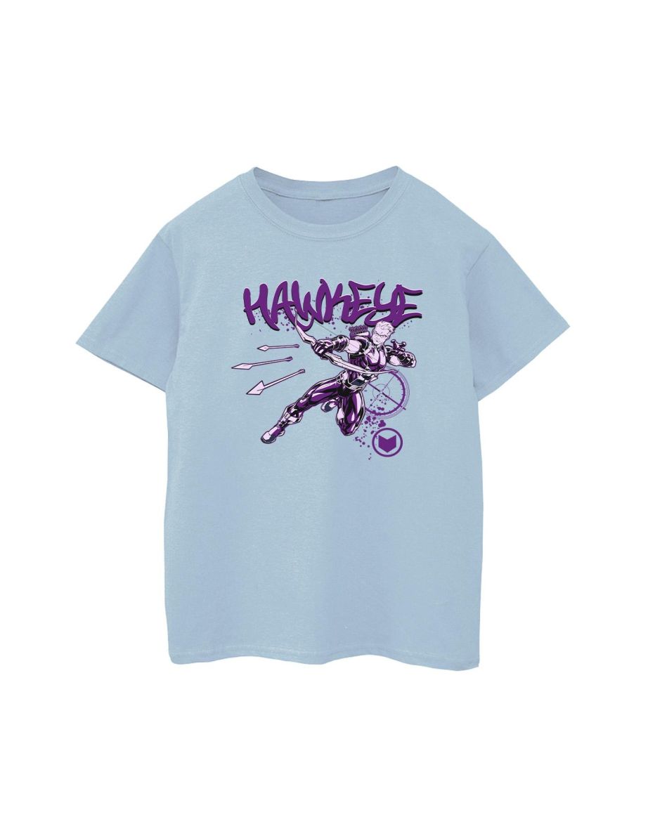 Marvel Boys Hawkeye Shoots T-Shirt - Baby Blue - 1