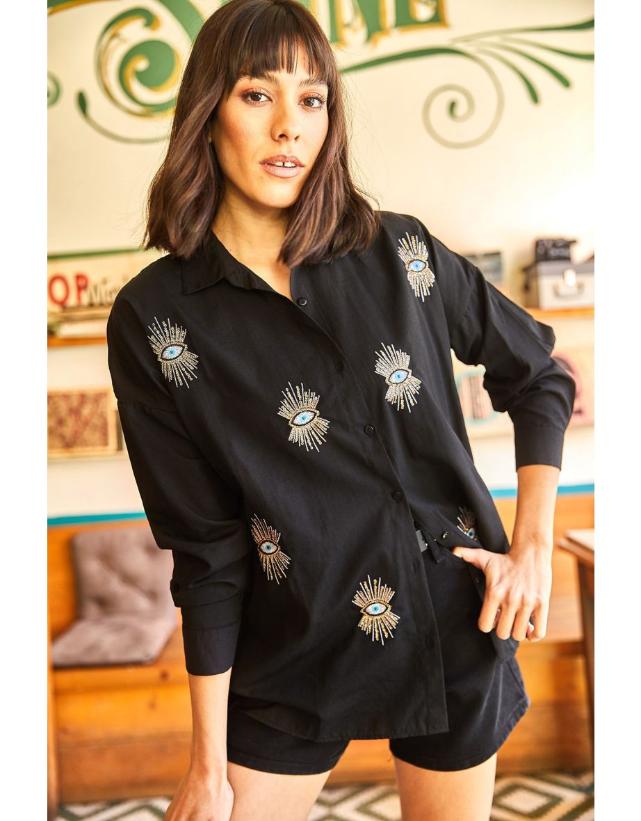 Shirt - Black - Oversize - 4