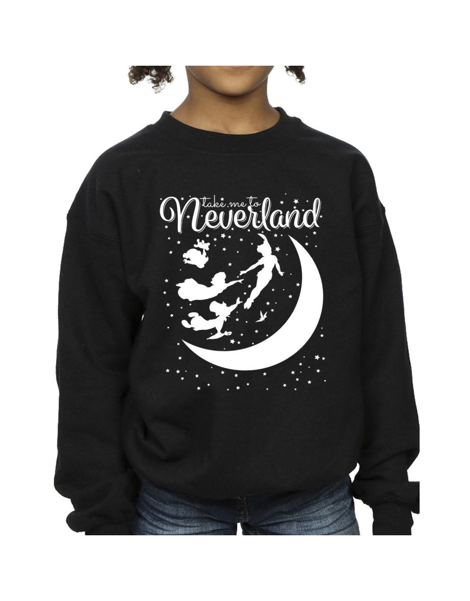 Disney Girls Peter Pan Take Me To Neverland Sweatshirt - Black - 2