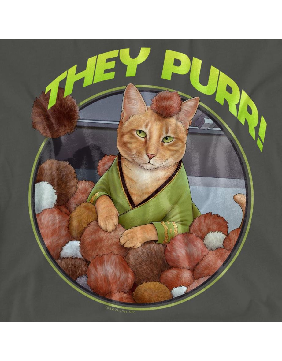 Star Trek Unisex Adult The Purr T-Shirt - Charcoal - 3