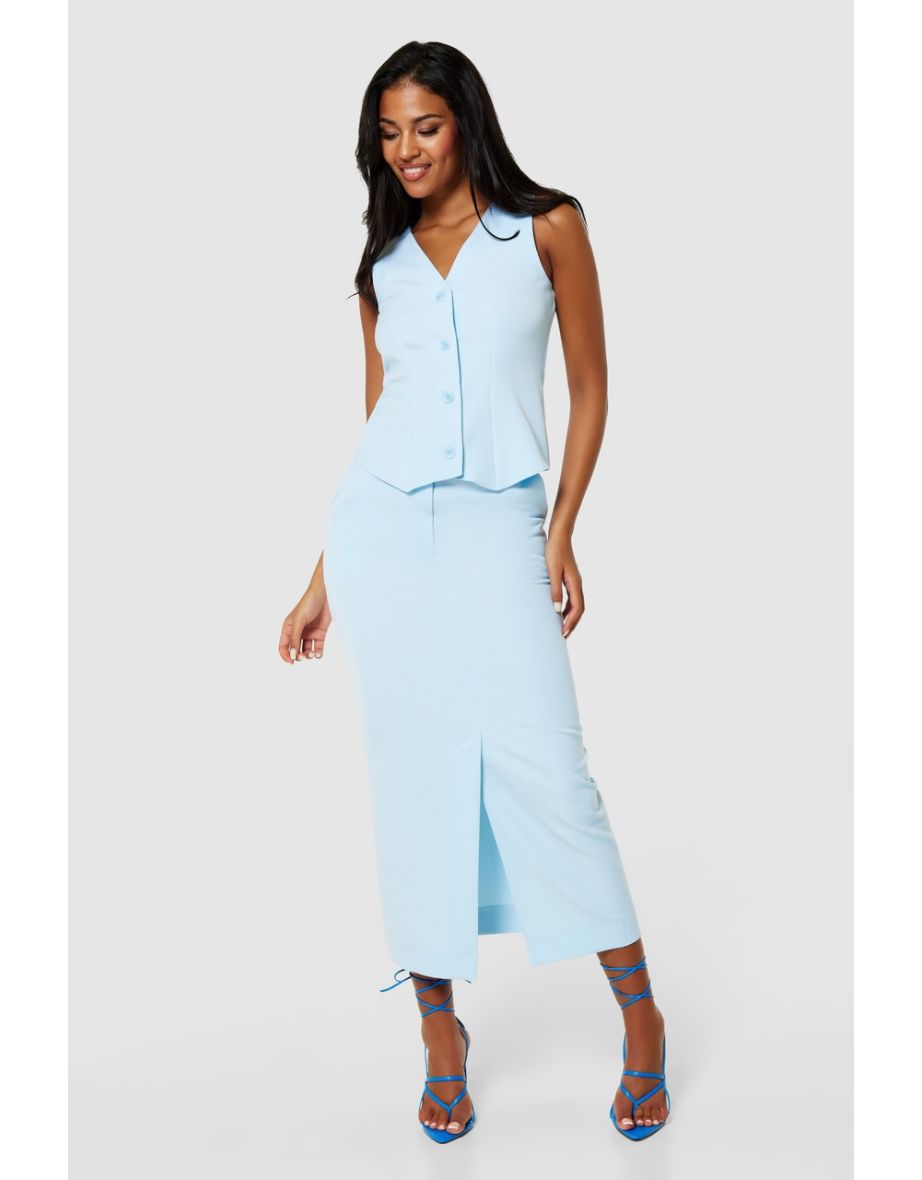 Closet London Blue Waistcoat