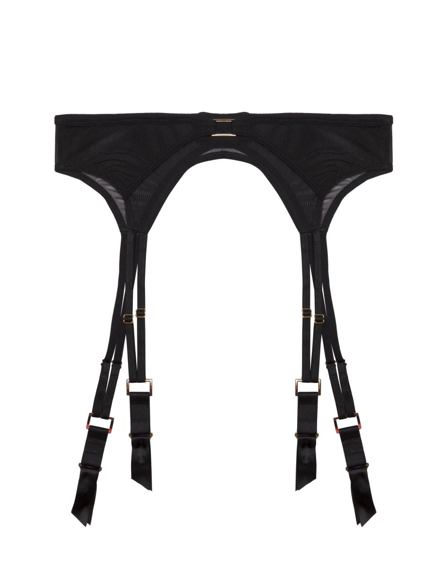 Holland Strappy Fishnet and Mesh Suspender Belt - 4