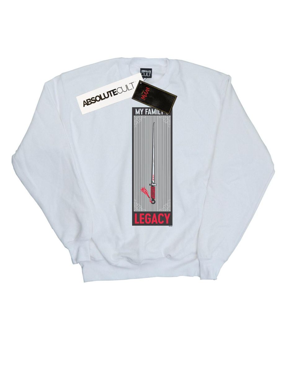 Disney Girls Mulan Movie Legacy Sword Sweatshirt - White