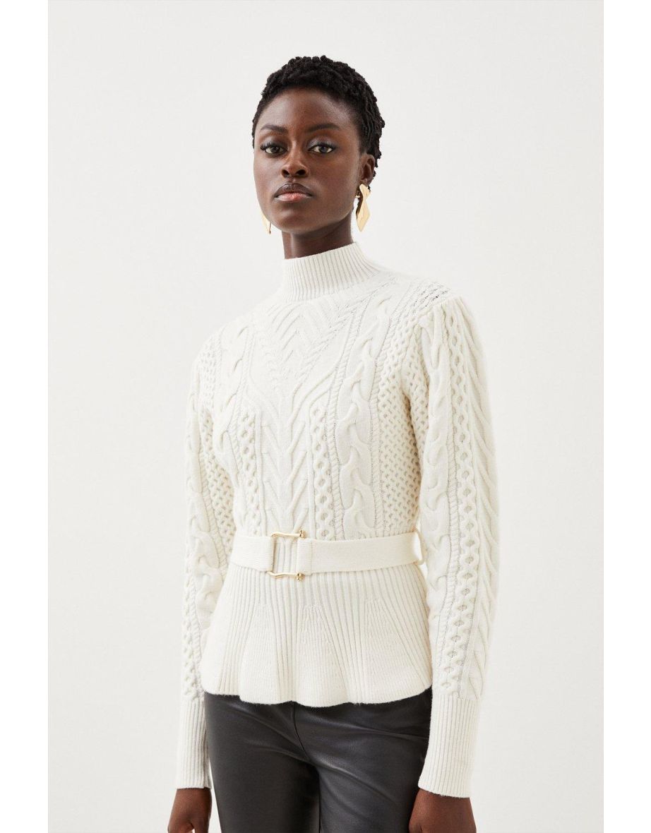 Karen millen cable knit clearance jumper