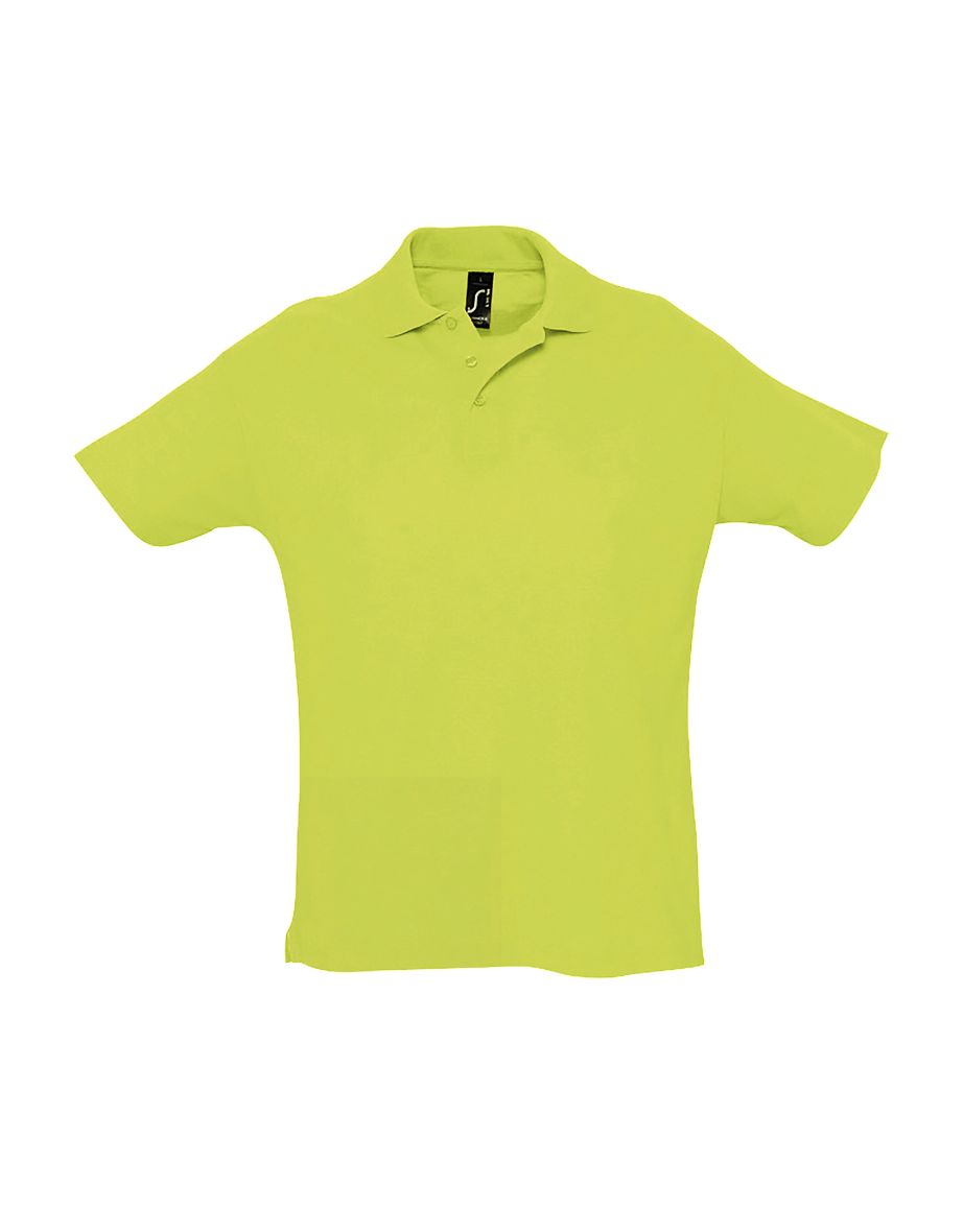 SOLS Mens Summer II Pique Short Sleeve Polo Shirt - Apple Green