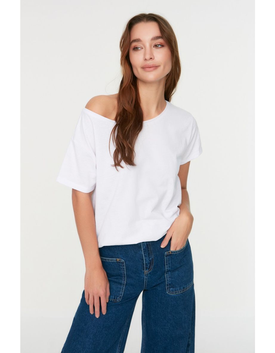 T-Shirt - White - Boyfriend