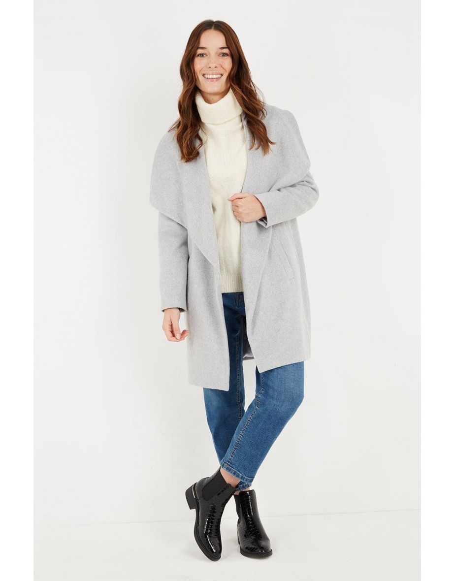 Wallis grey waterfall coat sale