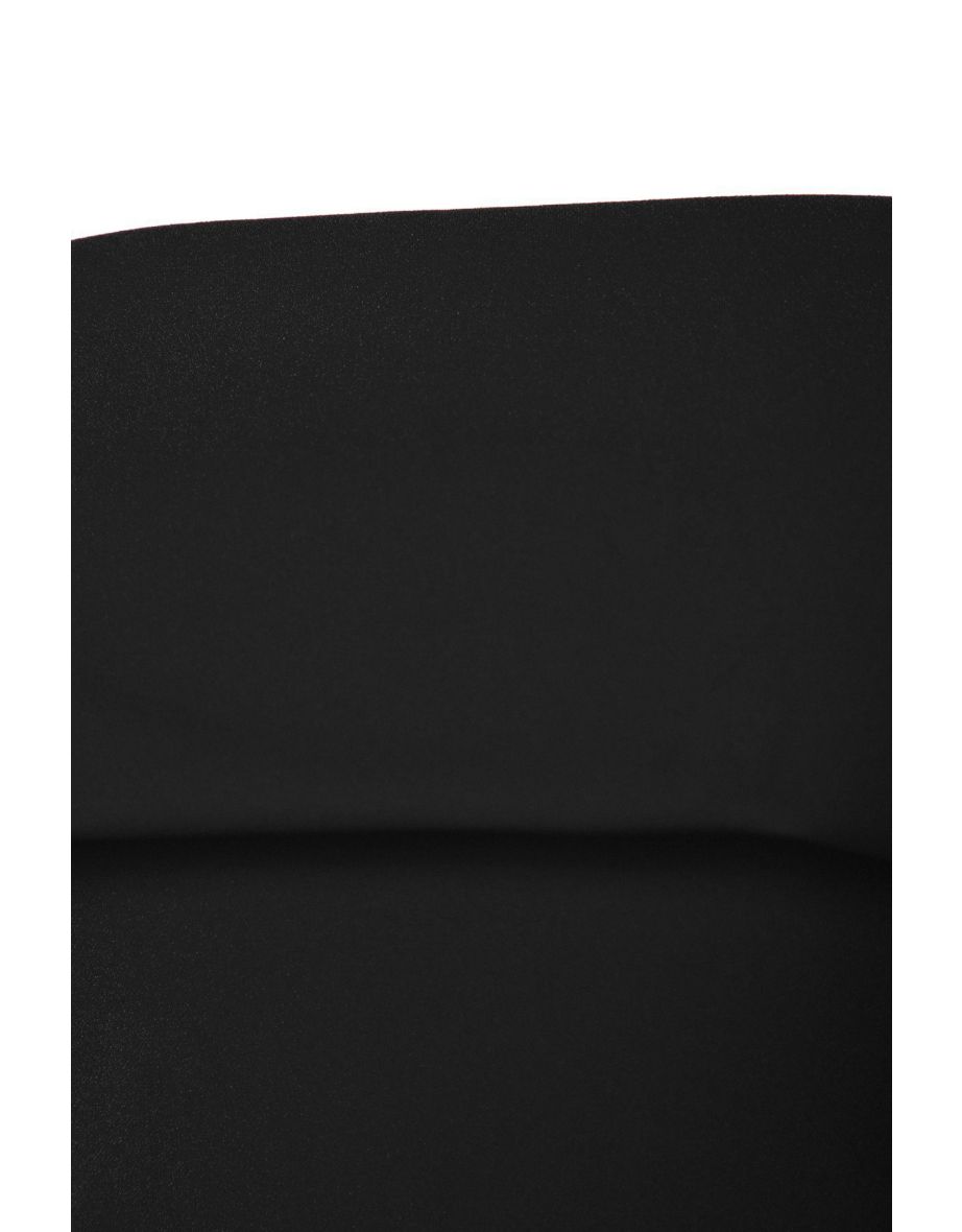 Black Strapless A Line/Flare Cut Midi Knit Dress - 8