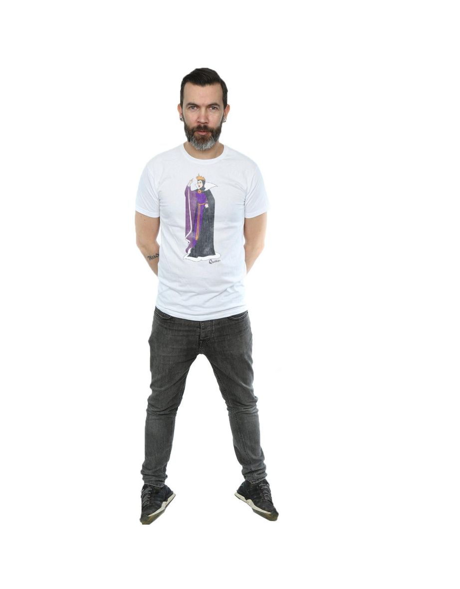 Disney Mens Snow White Classic Evil Queen Grimhilde T-Shirt - White - 3