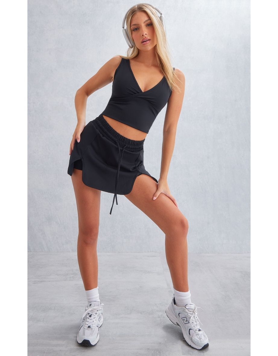 Black 2024 gym skort