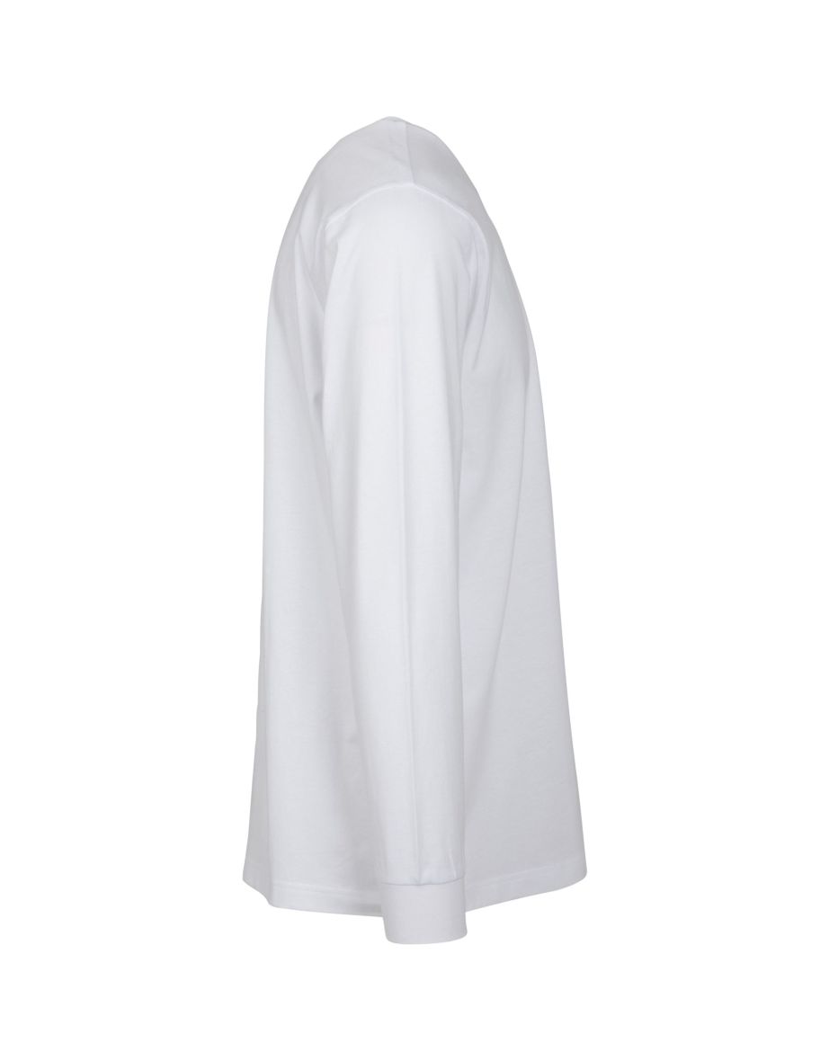 Mens Long Sleeve Jumper - White - 2