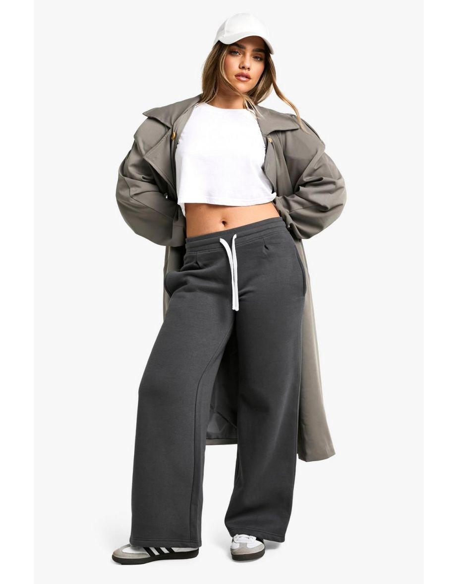 Petite Tie Front Wide Leg Jogger