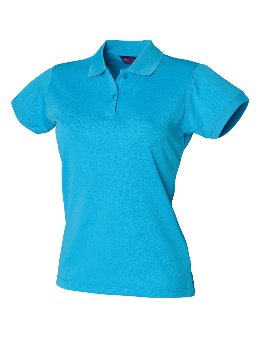 Henbury Womens/Ladies Coolplus® Fitted Polo Shirt - Turquoise