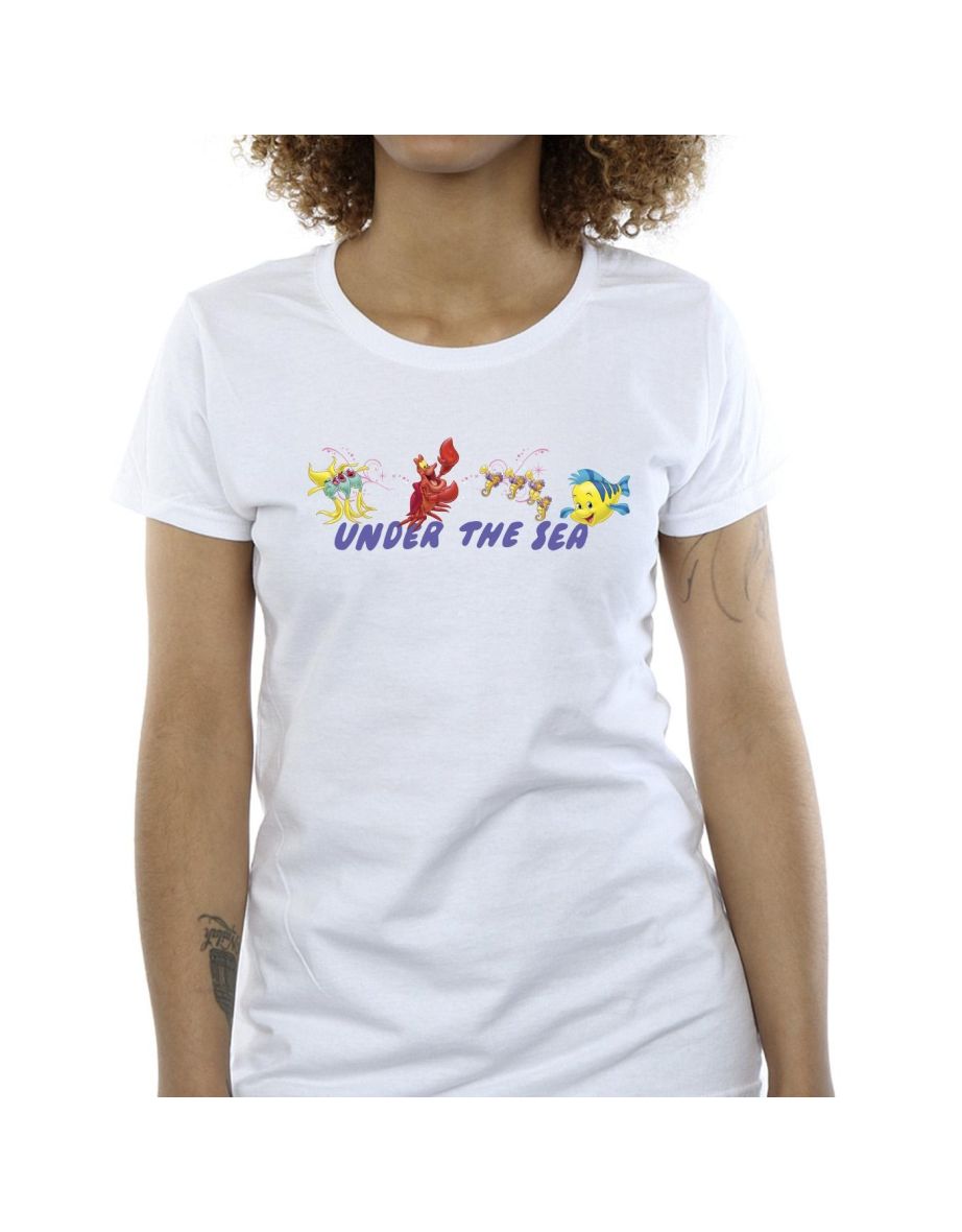 Disney Womens/Ladies The Little Mermaid Under The Sea Cotton T-Shirt - 2
