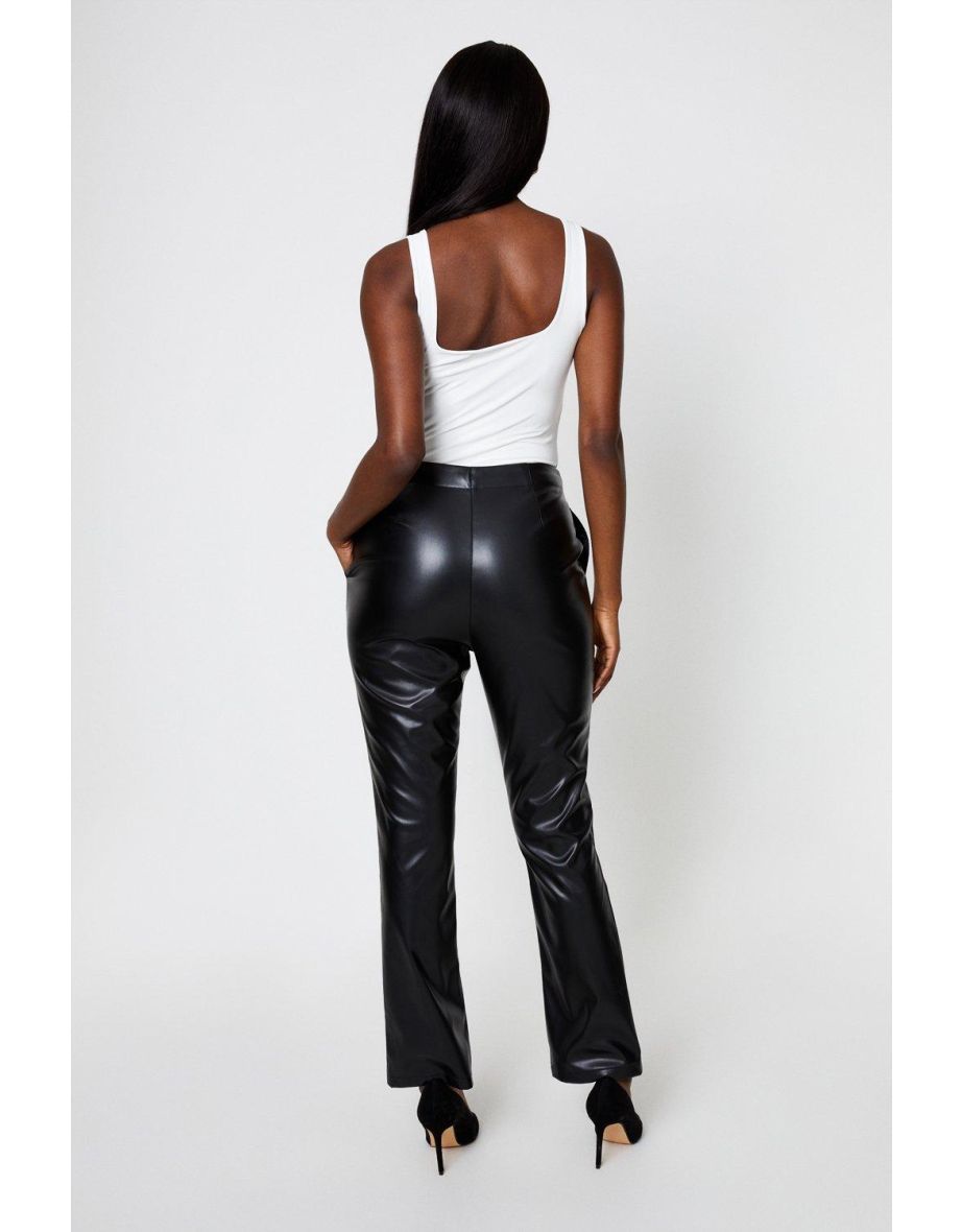 Faux Leather Bootcut Trouser - 2