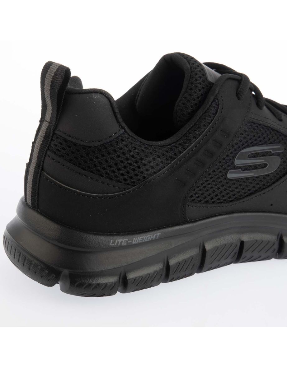 Men's Skechers Track Syntac Trainers in Black - 5