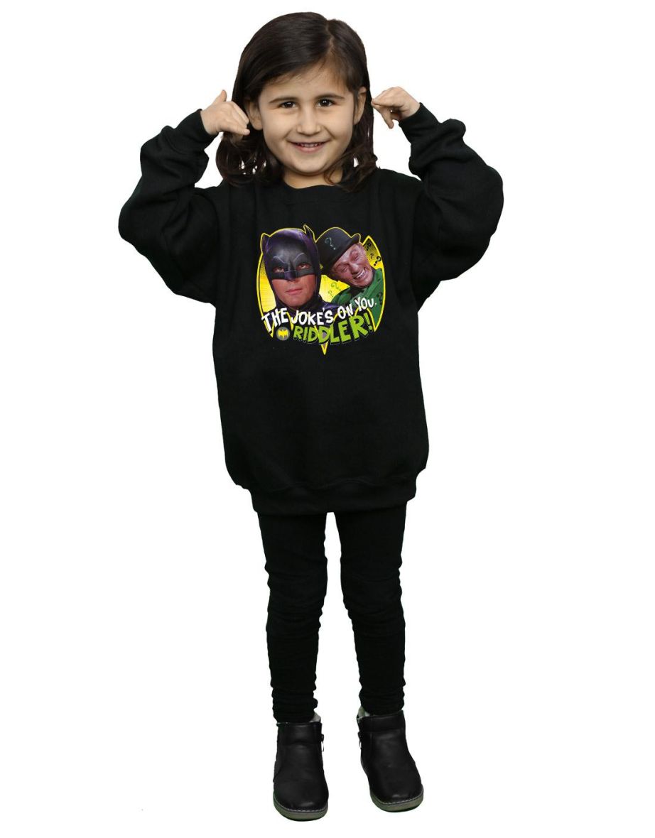 DC Comics Girls Batman TV Series The Riddler Joke Sweatshirt - Black - 3