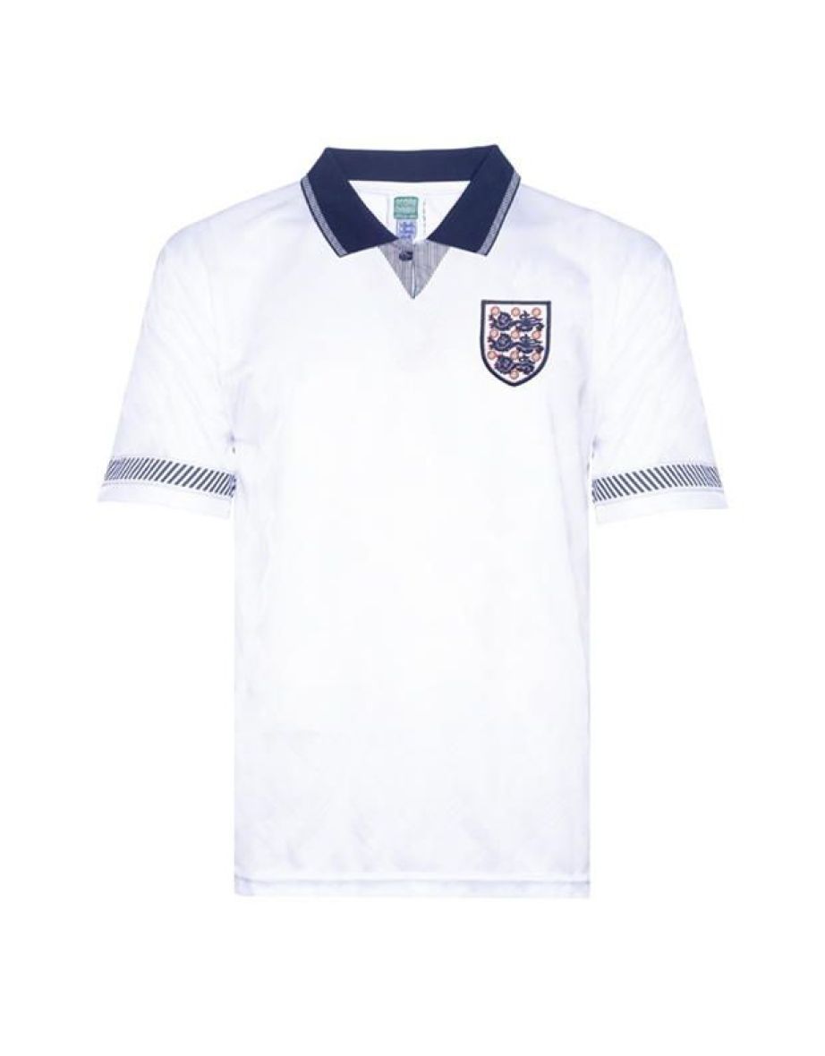 Men's Score Draw England 1990 Home Jersey in White