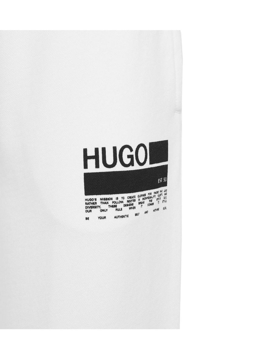 Women's Hugo Boss Manifesto Logo Sustainable Joggers in White - 2