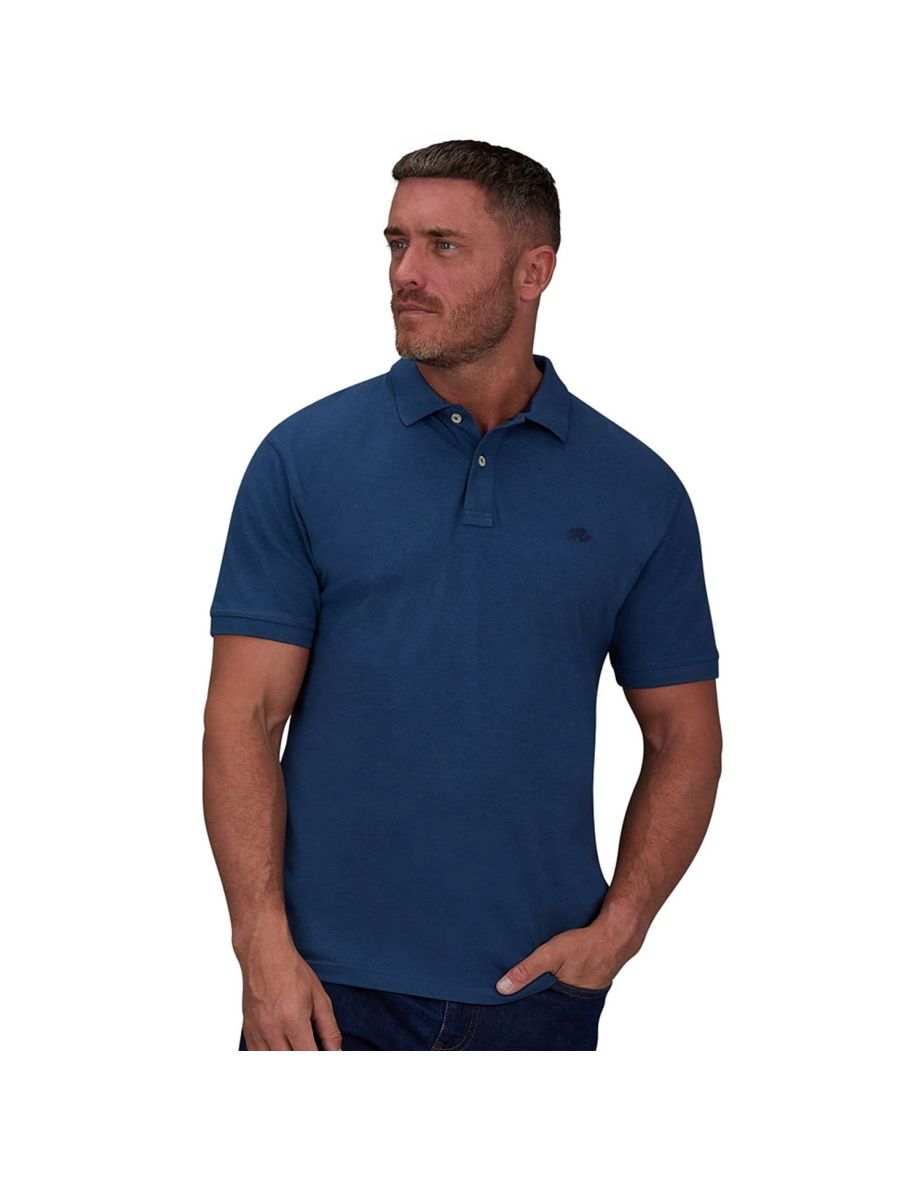 Raging Bull Mens Classic Organic Polo Shirt - Denim