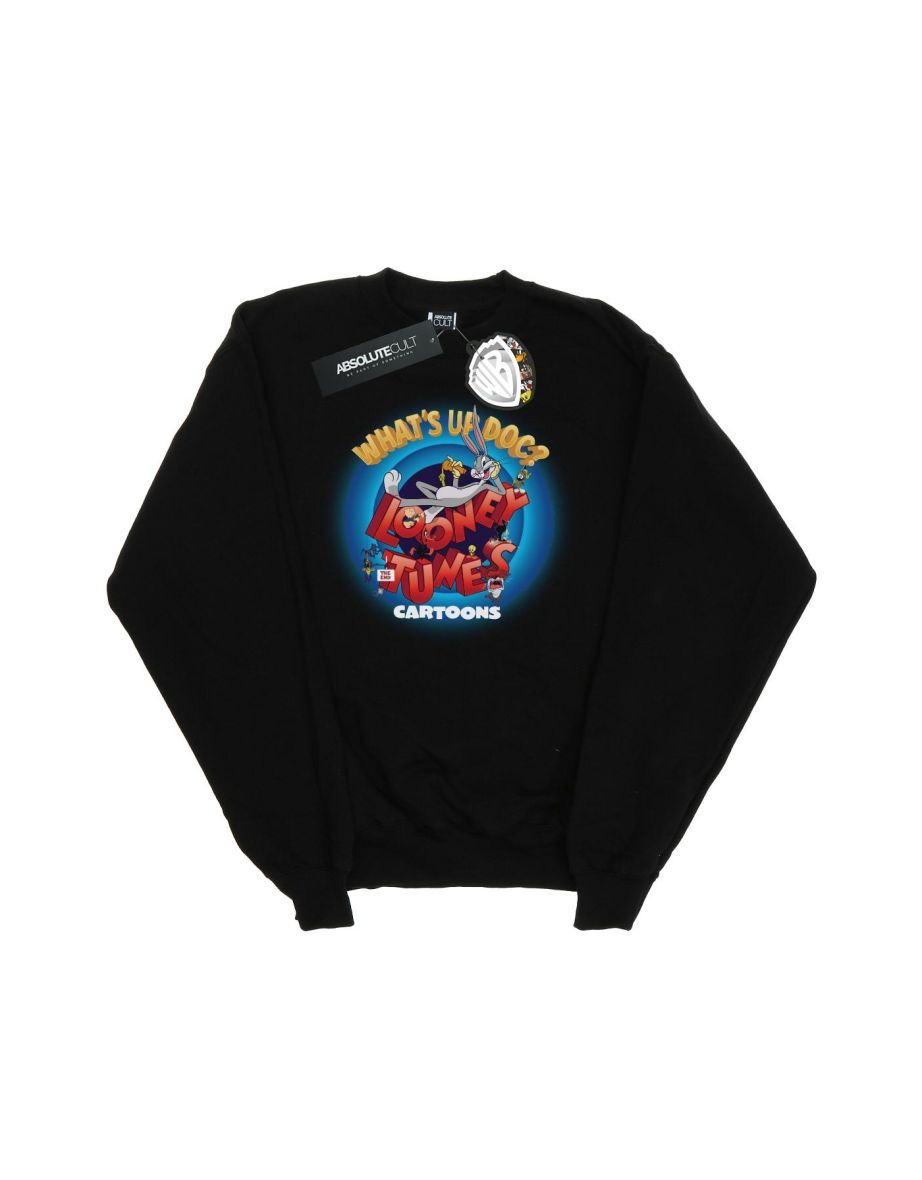 Looney Tunes Boys Cartoons What´s Up Doc Circle Sweatshirt - Black