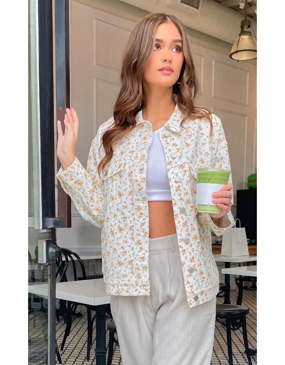 Ditsy denim jacket hotsell