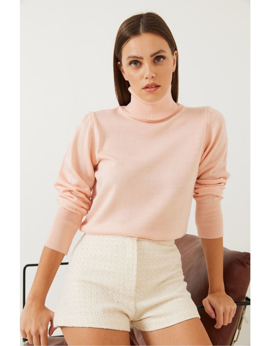 Women's Turtleneck Ribbed Sweater