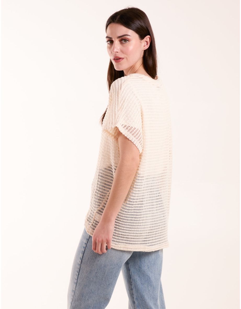 Crochet Batwing Oversized Top - 3