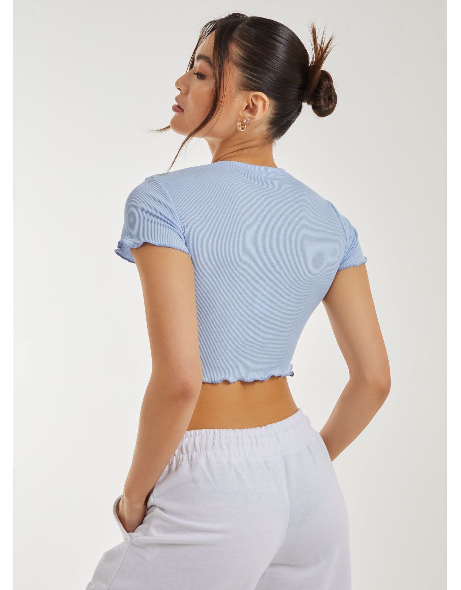 California Lettuce Hem Crop Top - 3