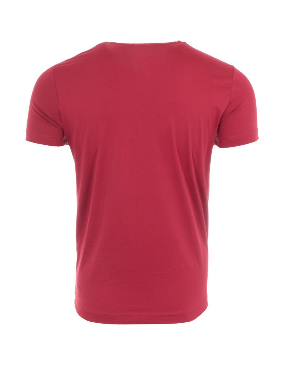 Men's Diesel T-Diego N22 Bicolour Logo T-Shirt in Red - 1