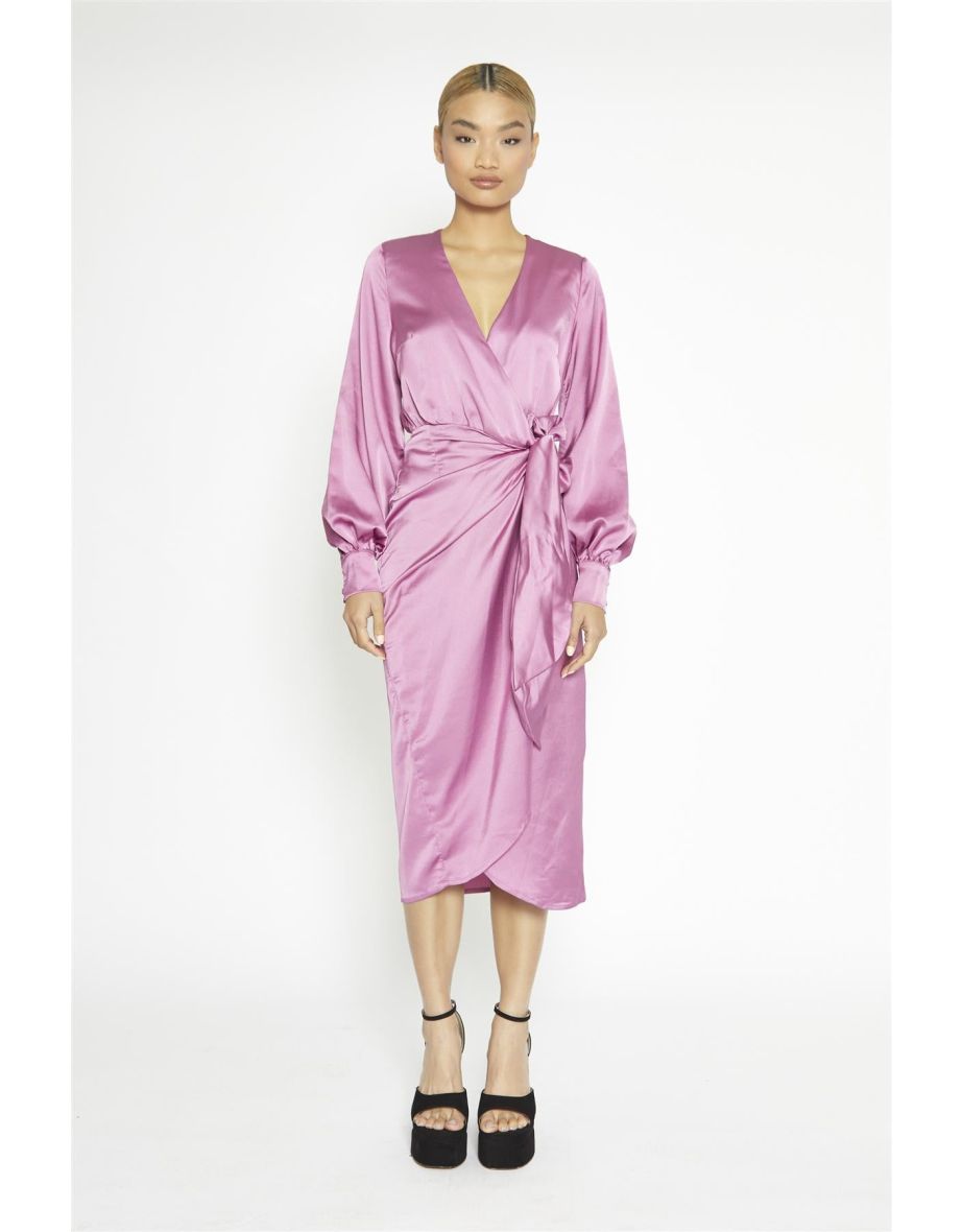 Orchid Wrap Midaxi-Dress