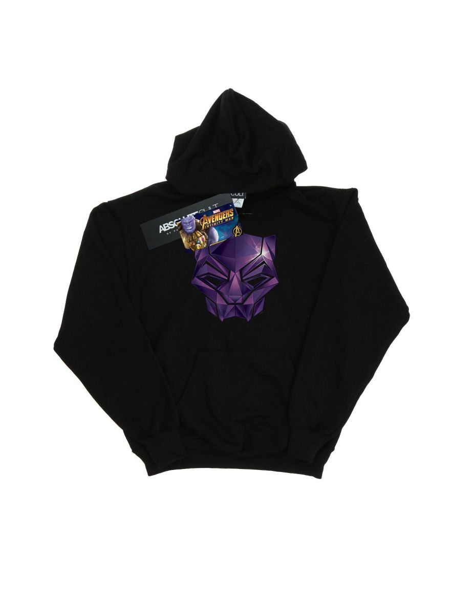 Marvel Mens Avengers Infinity War Black Panther Geometric Hoodie - Black